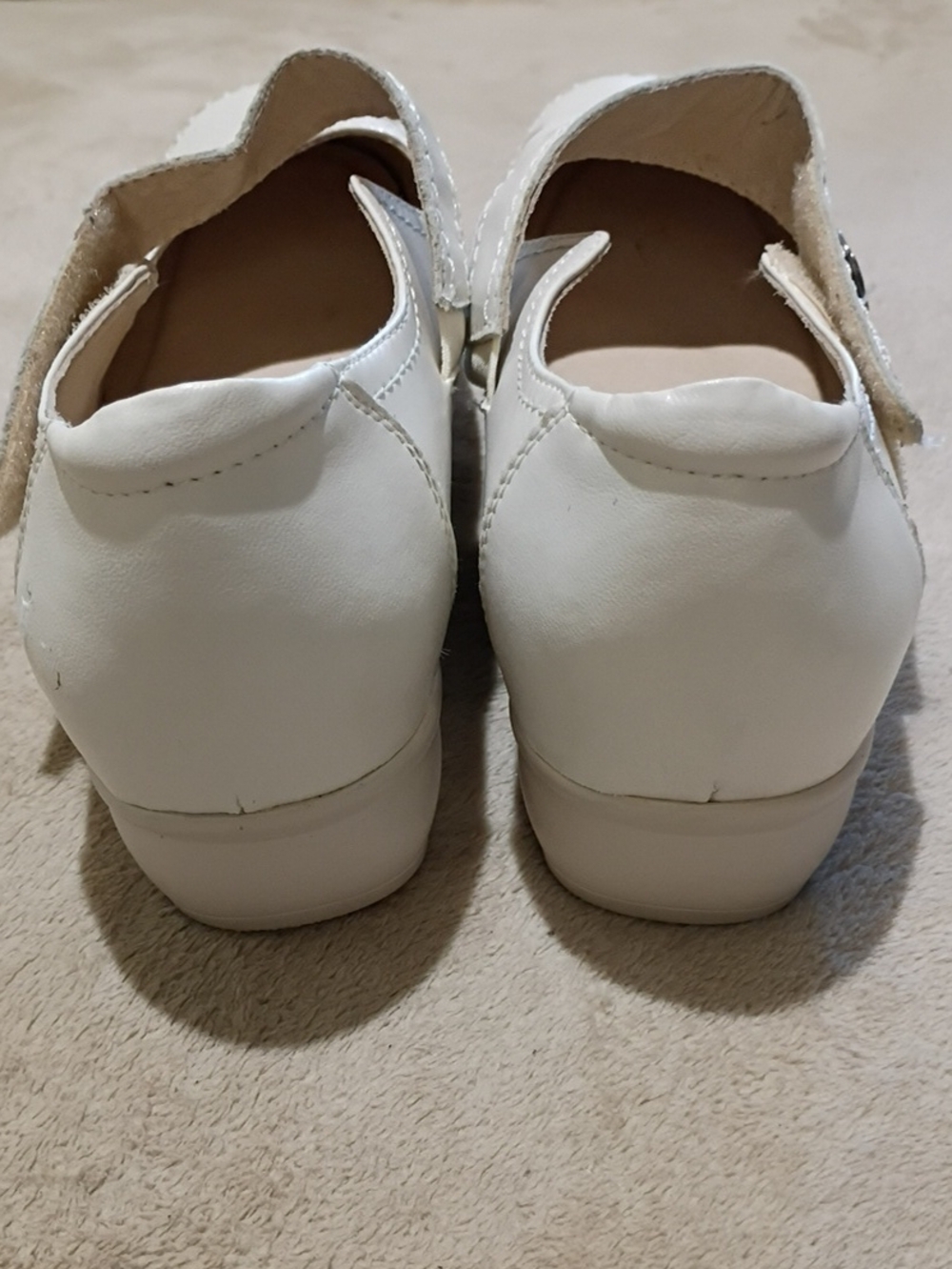 NWT.Pilgrim Cream Mary Jane Comfort Flat with Decorative Button - Picture 7 of 8